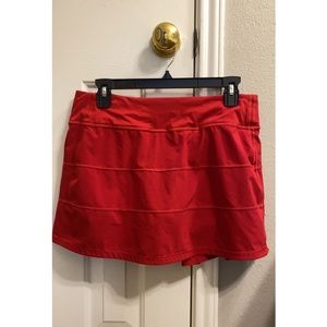 Lululemon Pace Rival Mid-Rise Skirt- Dark Red